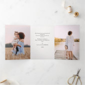 Kerstmis is goud | Ivory 5 galerie met meerdere fo Drieluik Uitnodiging (Binnen)