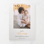 Kerstmis is goud | Ivory 5 galerie met meerdere fo Drieluik Uitnodiging (Cover)