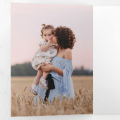 Kerstmis is goud | Munt 5 Galerij met meerdere fot Drieluik Uitnodiging (Binnenzijde eerst)