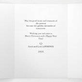 Kerstmis is goud | Munt 5 Galerij met meerdere fot Drieluik Uitnodiging (Binnenkant midden)