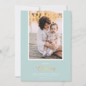 Kerstmis is goud | Verticale foto van Munt Modern Feestdagenkaart (Voorkant)