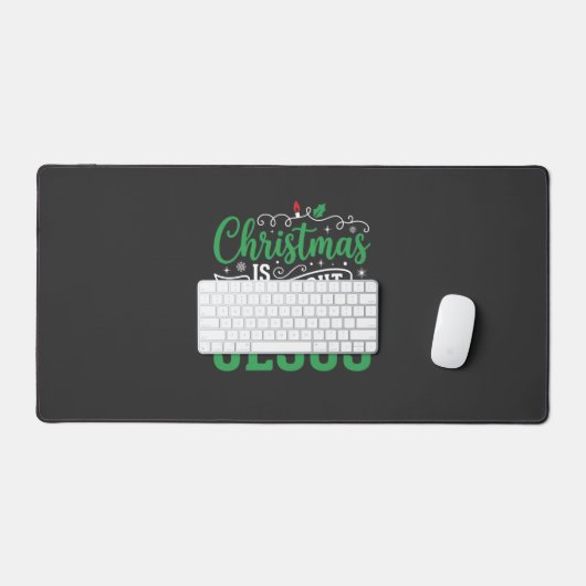 Kerstmis is helemaal over Jezus typografie Bureaumat (Keyboard & Muis)