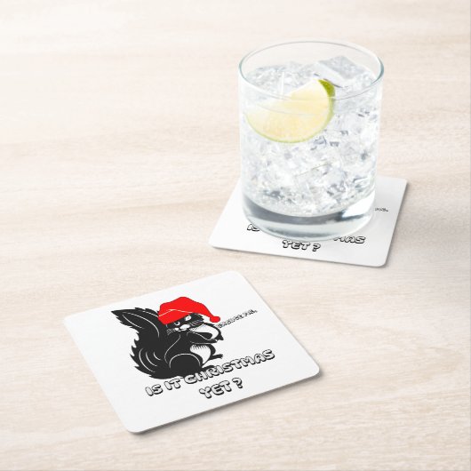 kerstmis , is het al kerstmis ? kartonnen onderzetters (Insitu)