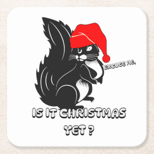 kerstmis , is het al kerstmis ? kartonnen onderzetters