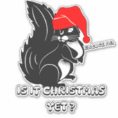 kerstmis , is het al kerstmis ? sticker (Voorkant)