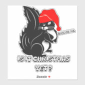 kerstmis , is het al kerstmis ? sticker (Vel)