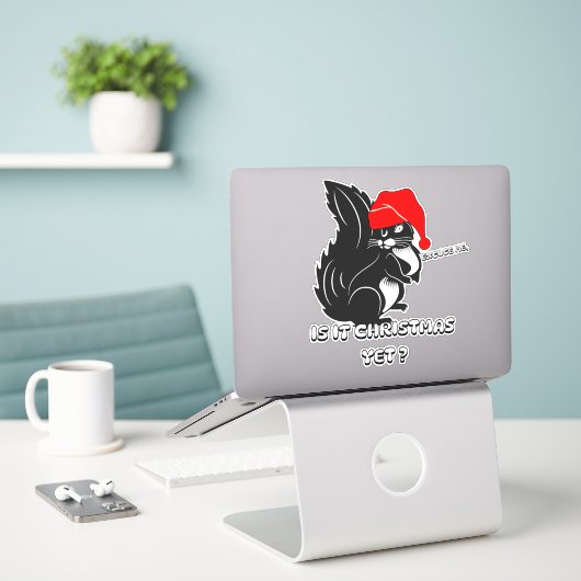 kerstmis , is het al kerstmis ? sticker (Laptop op bureau)