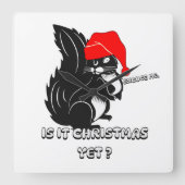 kerstmis , is het al kerstmis ? vierkante klok (Voorkant)
