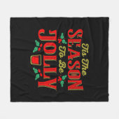 Kerstmis Is Het Seizoen Fleece Deken (Voorkant (Horizontaal))