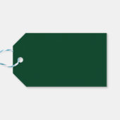 Kerstmis is het seizoen groen goud, witte familie cadeaulabel (Achterkant Horizontaal)