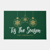 Kerstmis is het seizoen groen goud, witte familie deurmat (Voorkant)
