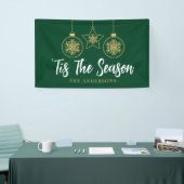 Kerstmis is het seizoen groen goud, witte familie spandoek (Beurs)