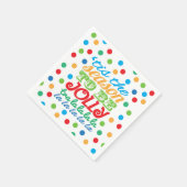 Kerstmis 'is het seizoen kleurrijke papieren serve servetten (Hoek)