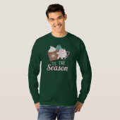 Kerstmis Is het Seizoen Koekjes Heet Chocolade   T-shirt (Voorkant volledig)
