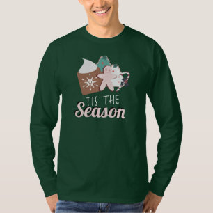 Kerstmis Is het Seizoen Koekjes Heet Chocolade T-shirt