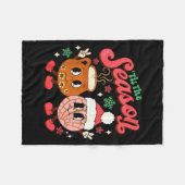 Kerstmis Is Het Seizoen Mexicaanse Concha Pan Dulc Fleece Deken (Voorkant (Horizontaal))