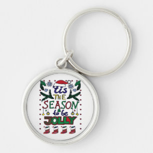 Kerstmis Is Het Seizoen Sleutelhanger