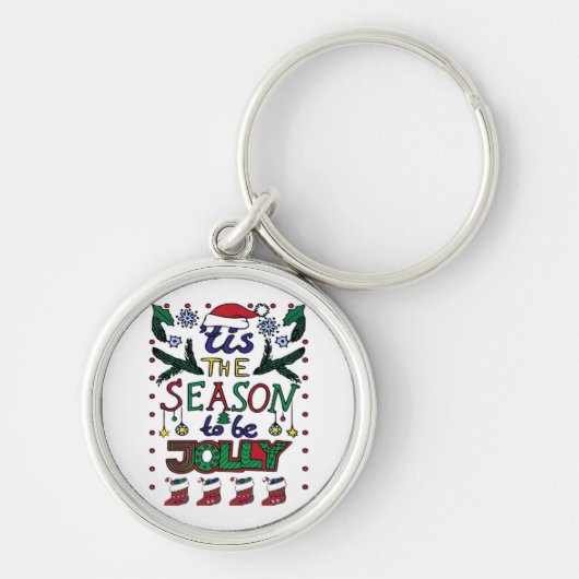 Kerstmis Is Het Seizoen Sleutelhanger (Voorkant)