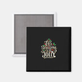 Kerstmis Is Het Seizoen Vrolijk Magneet (Voorkant / Achterkant)