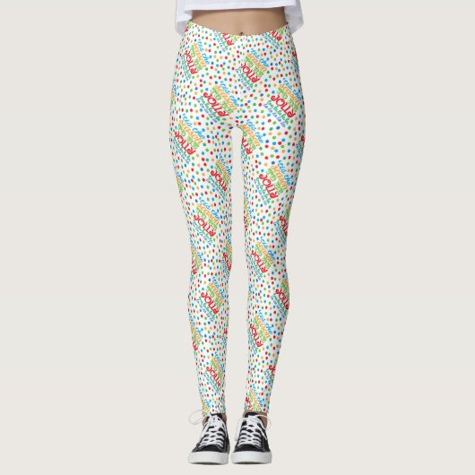 Kerstmis is het seizoen waarin leggings met een st (Voorkant)