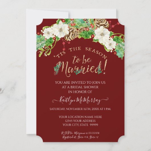 Kerstmis is het Vrijgezellenfeest van het Seizoens Kaart (Voorkant)