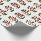 Kerstmis is hier een elegant patroongeschenk cadeaupapier (Hoek)