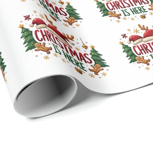 Kerstmis is hier een elegant patroongeschenk cadeaupapier (Rol Hoek)