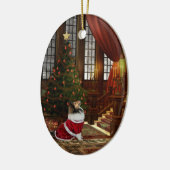 Kerstmis is hier! Sheltie Keramisch Ornament (Links)