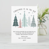 Kerstmis is in de lucht Moderne Boho Feestdagenkaart (Staand voorkant)