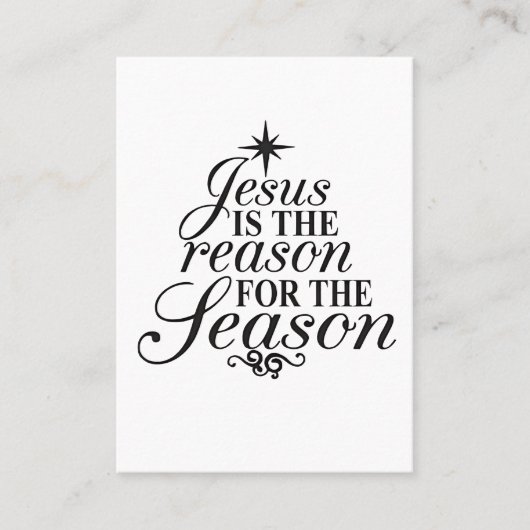 Kerstmis is Jezus de reden Visitekaartje (Voorkant)