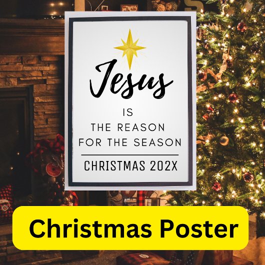 Kerstmis is Jezus de reden voor het seizoen Poster