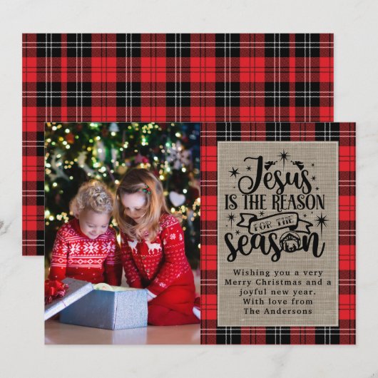 Kerstmis is Jezus Feestdagenkaart (Voorkant / Achterkant)