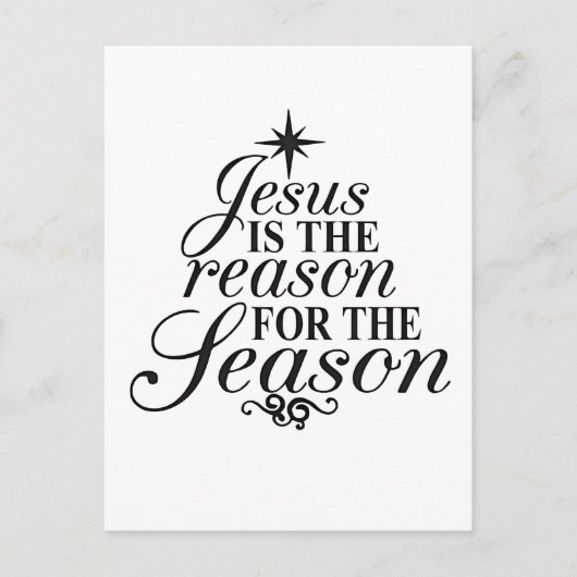 Kerstmis is Jezus  Feestdagenkaart (Voorkant)