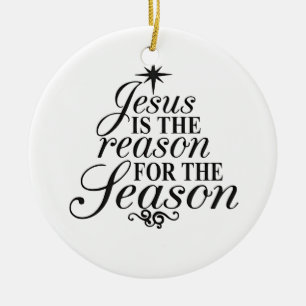 Kerstmis is Jezus  Keramisch Ornament