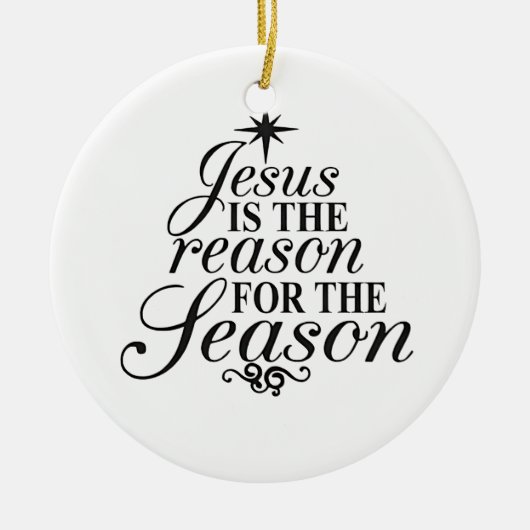 Kerstmis is Jezus  Keramisch Ornament (Voorkant)