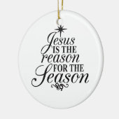 Kerstmis is Jezus  Keramisch Ornament (Links)