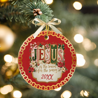 Kerstmis is Jezus reden Keramisch Ornament
