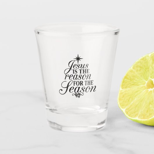 Kerstmis is Jezus Shot Glas (Voorkant)