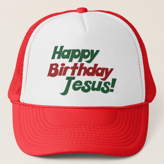 Kerstmis is Jezus verjaardag Trucker Pet (Voorkant)