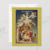  kerstmis is klassiek religieus feestdagenkaart (Voorkant / Achterkant)