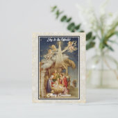  kerstmis is klassiek religieus feestdagenkaart (Staand voorkant)