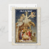  kerstmis is klassiek religieus feestdagenkaart (Voorkant / Achterkant)