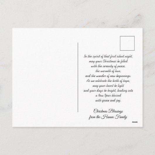  kerstmis is klassiek religieus feestdagenkaart (Achterkant)