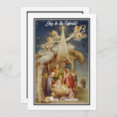 kerstmis is klassiek religieus feestdagenkaart (Voorkant / Achterkant)