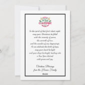 kerstmis is klassiek religieus feestdagenkaart (Achterkant)