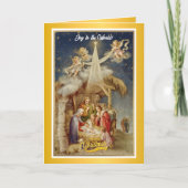  kerstmis is klassiek religieus notitiekaartje (Voorkant)