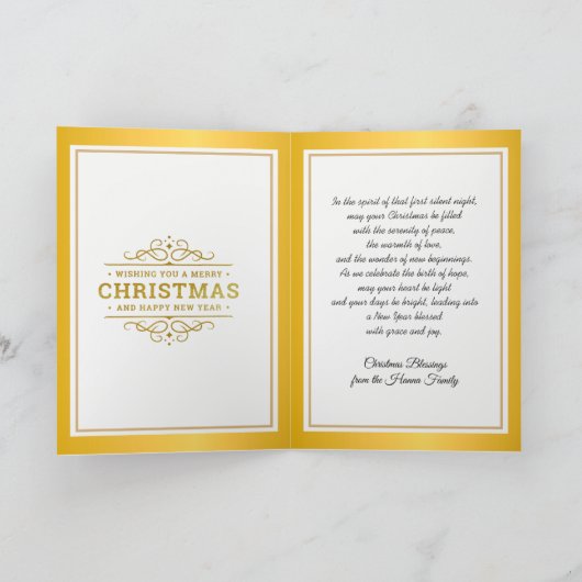  kerstmis is klassiek religieus notitiekaartje (Binnen)