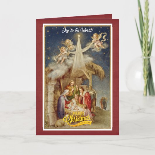  kerstmis is klassiek religieus notitiekaartje (Voorkant)