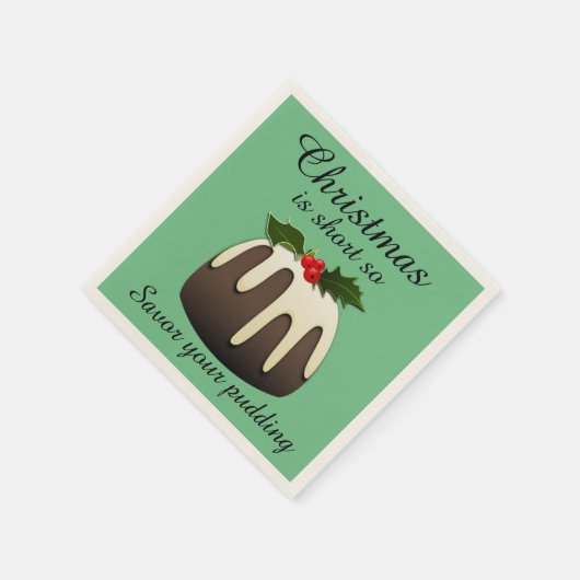 "Kerstmis is korter, zo spaarzaam als je gebak" Servet (Hoek)