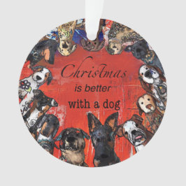Kerstmis is leuker met een hond ornament